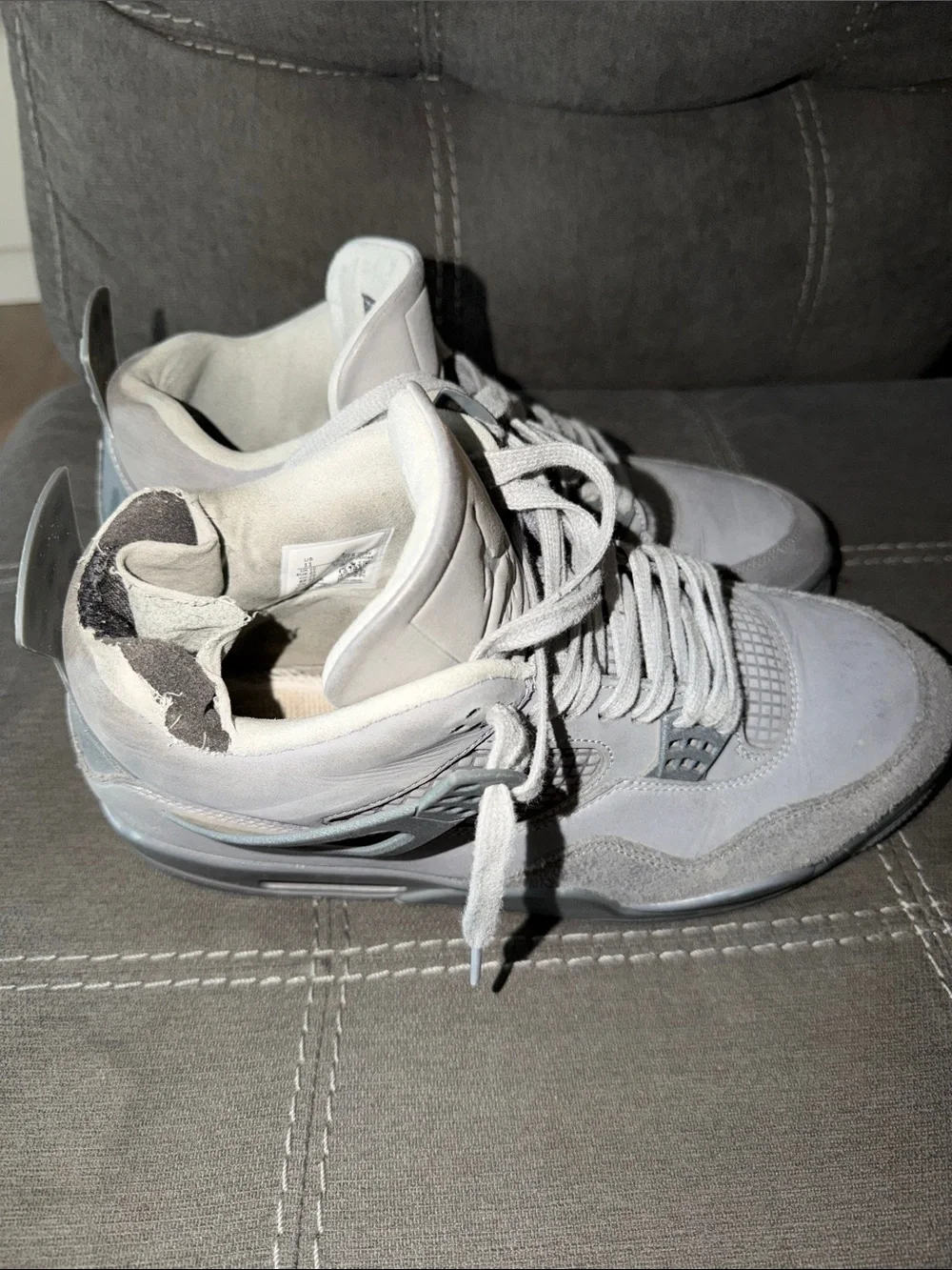 Light Gray High-Top Sneakers